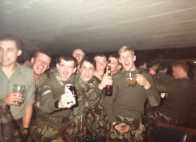 OS Members of 10 Para Celebrating at the end of Ex Lionheart 1984