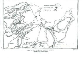 Map showing area of last battle for Tunis and Bizerta.