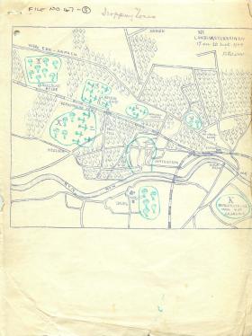 Map showing Arnhem dropping zones.