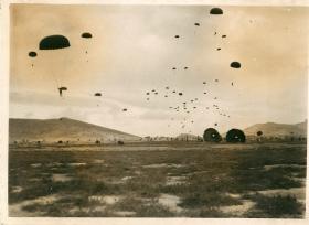 Paratroopers land on Megara airfield.