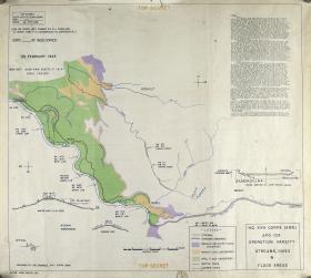 Map and plan for HQ XVIII Corps, Operation Varsity