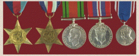 Captain Spencer Daisley (Q.M.) service medals
