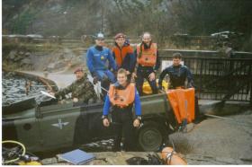2 Para Diving Club about to sink a cast FFR landrover
