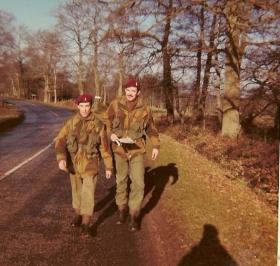 Micky Harris and Mike Harrison, of 10 PARA on a pre P-Coy map reading exercise, 1969