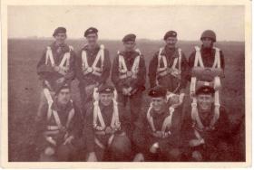 Abingdon May 1956. Stan front extreme right. Just before First Jump.