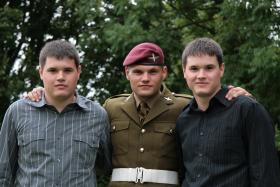 Dan's Passing Out Day, with brothers