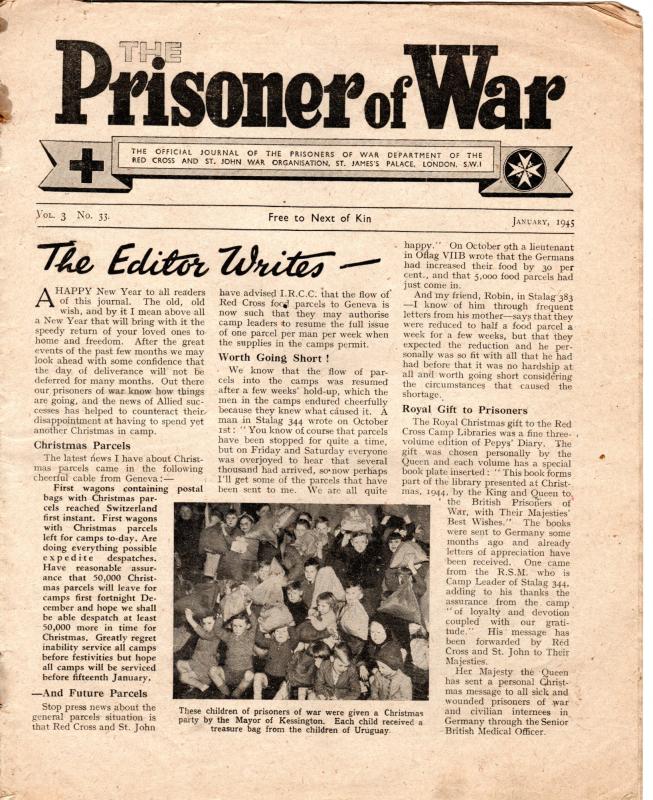 OS Prisoner of War Newspaper cutting owned by Ronald Brooker 1