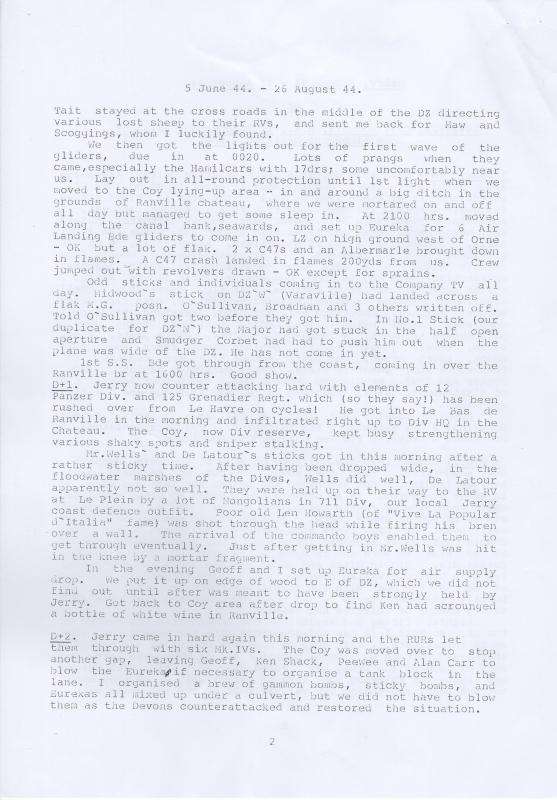 AA Henry 'Kim' Dodwell's personal account of his actions in Normandy 1944  2