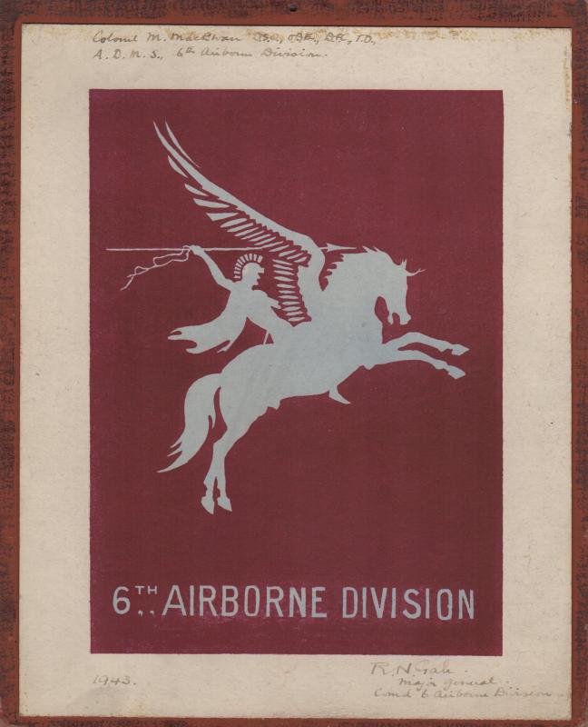 AA 6th Airborne Pegasus Flash image signed by RN Gale 