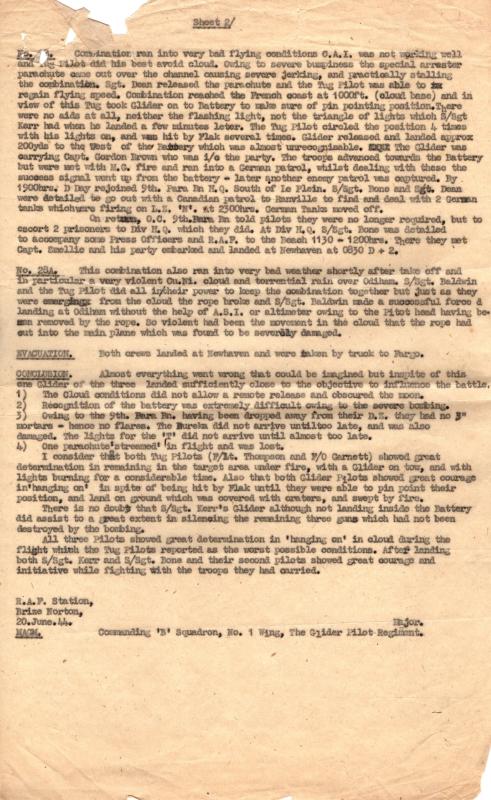 AA Report on assault of Merville Battery Op. Tonga 6 June 1944 page 2