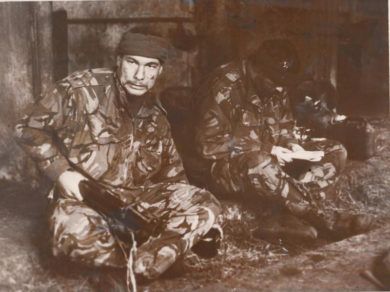 Soldiers 'Yank' and 'Egor' at the Close Observation Point (COP), 2 PARA, Northern Ireland, 1980
