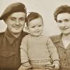 OS Broadbent, A.G Pte with wife and child