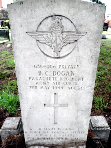 Grave of Pte B C Dogan 