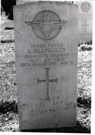 Headstone of Chester Billingsley, Beja War Cemetery, Tunisia