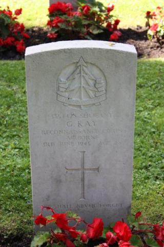 OS Grave stone of Sgt George Kay