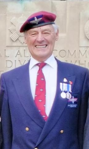 OS Ernie Plumb wearing airborne blazer and maroon beret