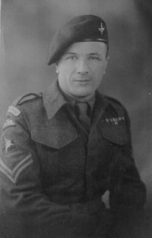 OS Cpl J Stanley in BD with Para Beret and medal ribbons
