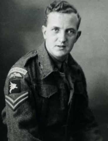 OS Cpl Cecil c Bailey beret off 1944