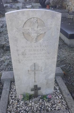 OS Grave stone Sgt C Burgess