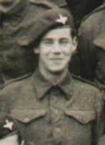 Pte Denis Shutt taken from the Battalion April 1944 photo