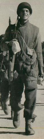 OS Robert E Burke  2nd Parachute Battalion marching in Tunisia, c1942-3.