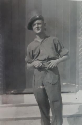 Derek Jack Clarke wearing Parachute Regiment Beret