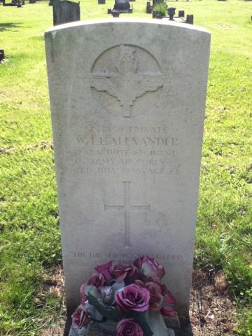 OS William T E Alexander's headstone Highworth Cemetery.