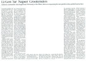 Obituary for Napier Crookenden.