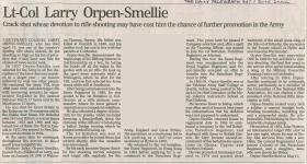Obituary for Larry Orpen-Smellie.