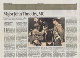 The Scotsman Obituary for Major John Timothy