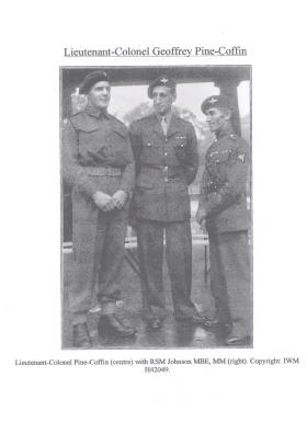 RSM Johnson with Lt. Col Pine-Coffin.