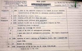7th Para Bn War Diary. Oct 1945. 