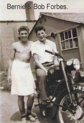 Bernie and Bob Forbes. PCAU Living Quarters, 1955.