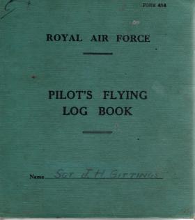 John Gittings' RAF Log Book