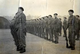 Pte Lovell on parade. Date unknown. 