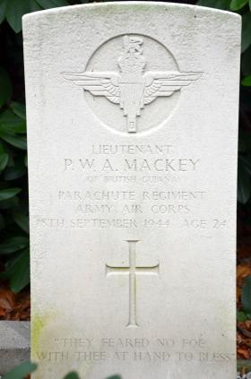 Grave of Lt Patrick Mackey. Ede Cemetery. 
