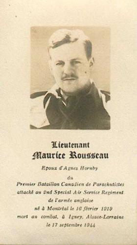 Memorial card Maurice and Phillipe Rousseau