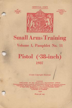 Small arms training pistol .38 inch, vol.1, pamphlet no 11 Front Page