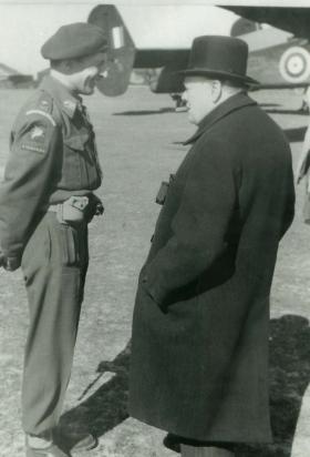 Frederick Browning speaking to Winston Churchill