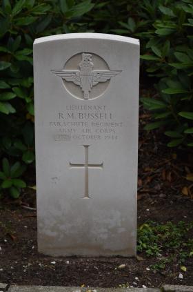 OS Gravestone of RM Bussell, Vorden General Cemetery