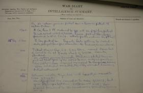 OS 156 Bn War Diary Entry Sept 1943