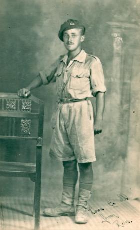 OS Trooper. ‘Ron’ Brooker. ‘D’ Troop, 1st Airlanding Recce squadron. Bari, Italy. October 1943.