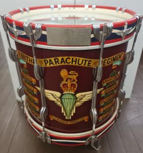 Drum Presented to Cpl J Lee apon his retirement from 1 Para after 22 yrs service
