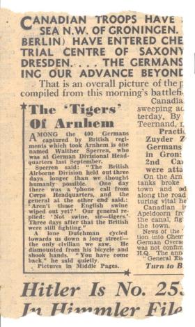 'Tigers' of Arnhem