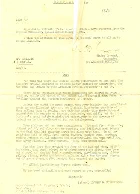 OS Letter from Eisenhower to Urquhart 