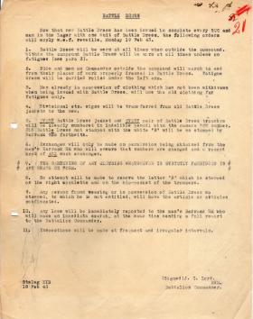 RSM Lord Battle Dress regulations Stalag XIB 18 February 1945