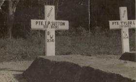 Temporary Headstone for Thomas P Sutton