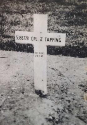 Temporary Headstone for John F Tapping