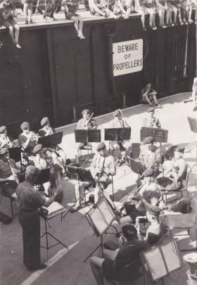 3 Para Band aboard HMS Triumph, Cyprus Bound 1951