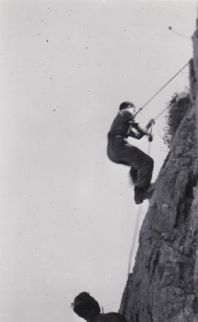 25 July 1951 MT men, 3 Para, rock climbing training, Cyprus